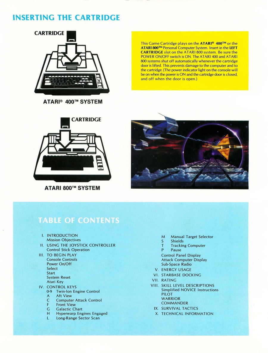 Star Raiders Atari 400/800