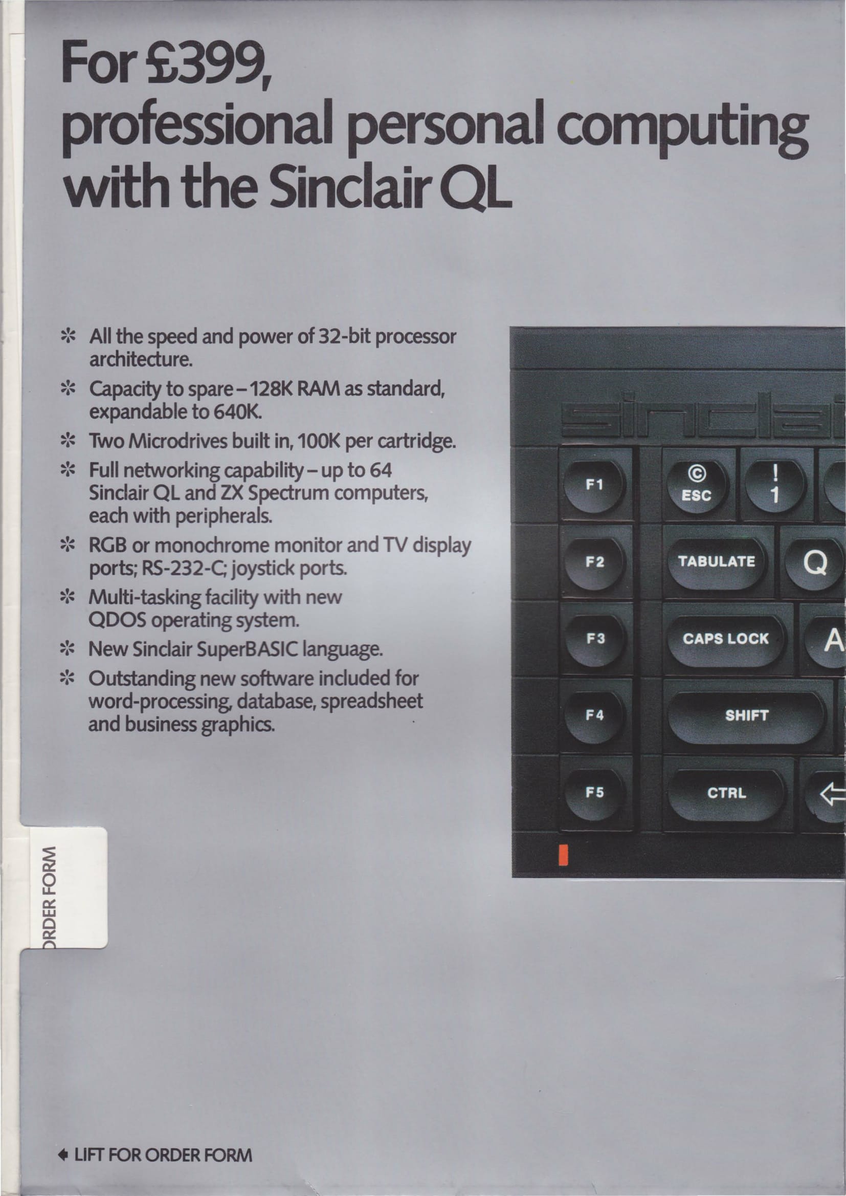 Sinclair QL Launch Press Kit page 11