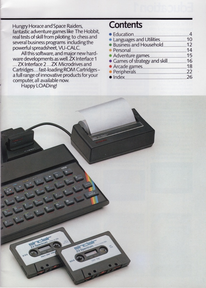 ZX Spectrum Software Catalogue January 1984