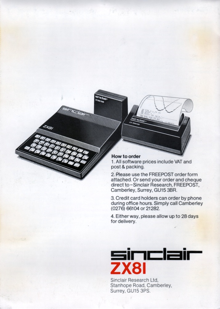 ZX81 Software Catalogue May 1982