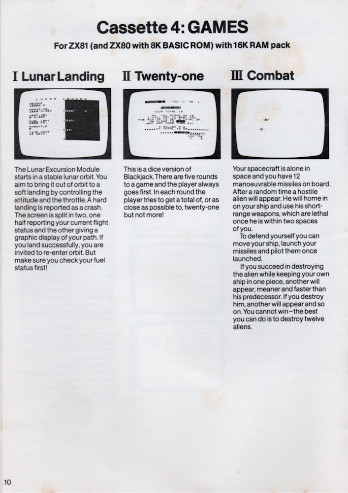 ZX81 Software Catalogue