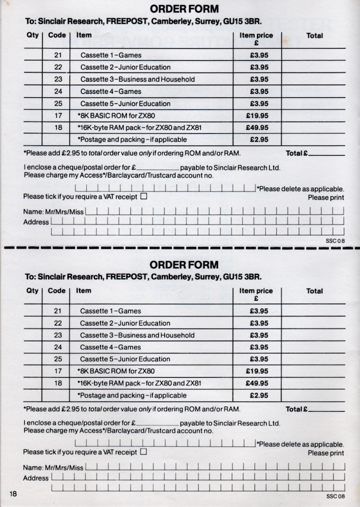 ZX81 Software Catalogue