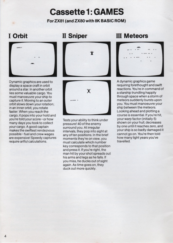 ZX81 Software Catalogue