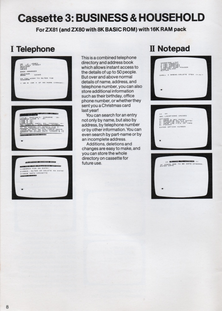 ZX81 Software Catalogue