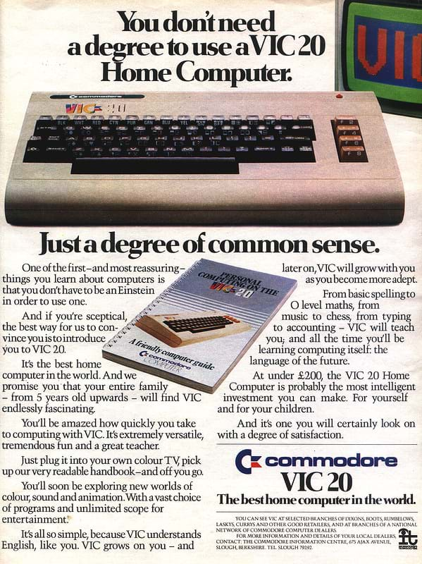 VIC 20 Advert