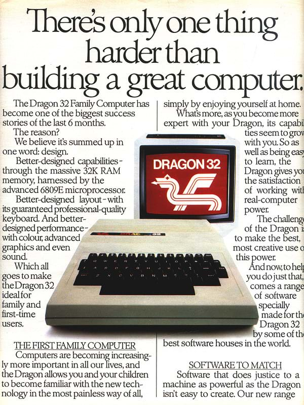 Dragon 32 Advert