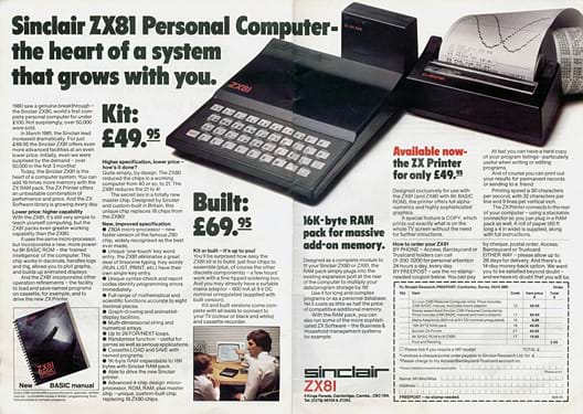 ZX81 and ZX Printer Advert