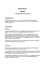 ZX Interface 2 Manual