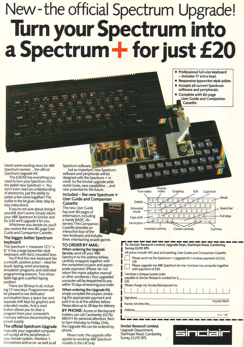 ZX Spectrum+ Advert