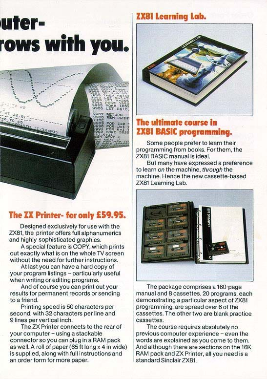 ZX81 Personal Computer System