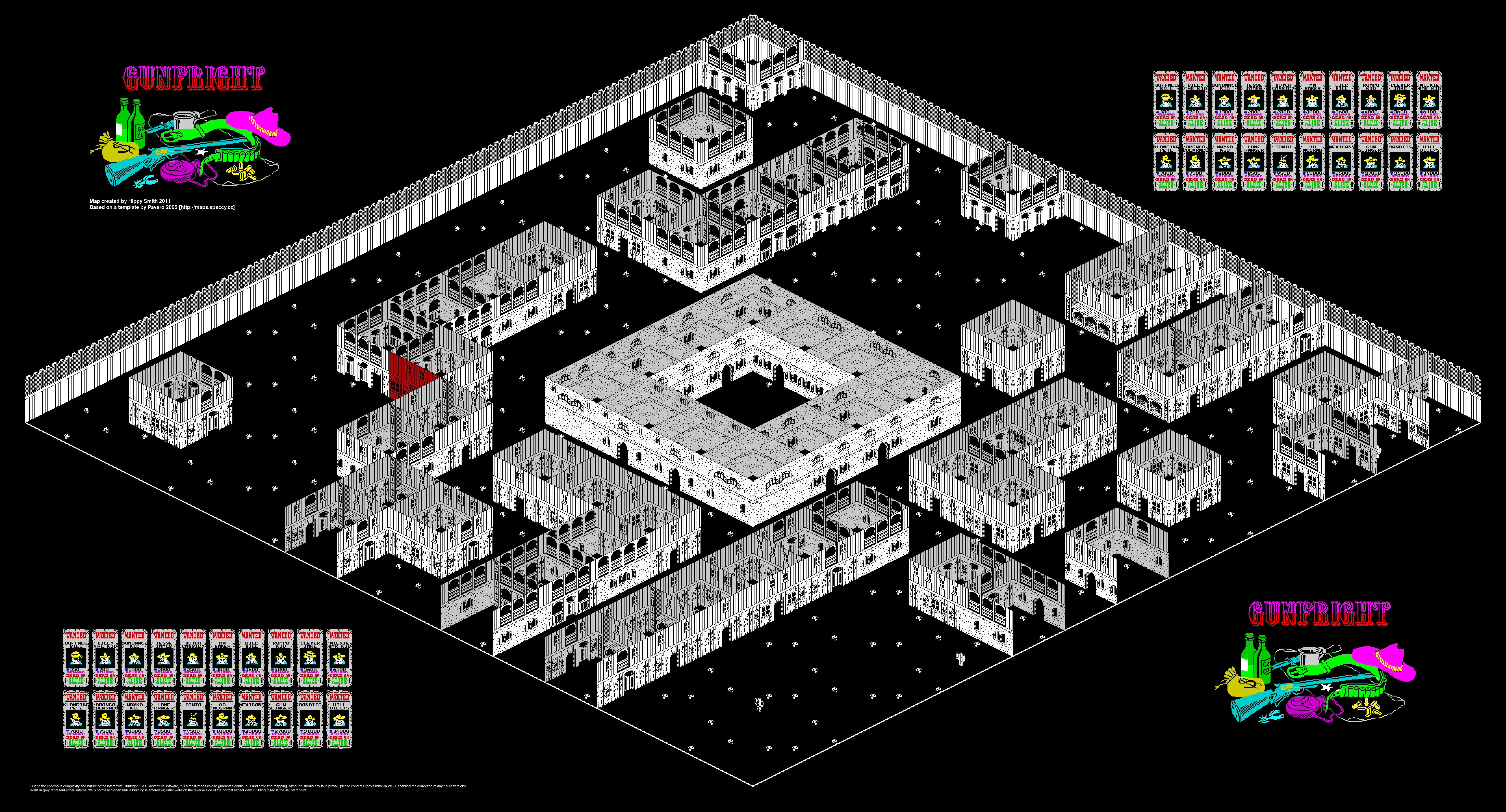 Gunfright Game Map