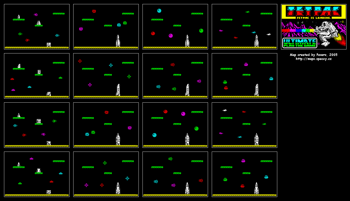 Jet Pac Game Map