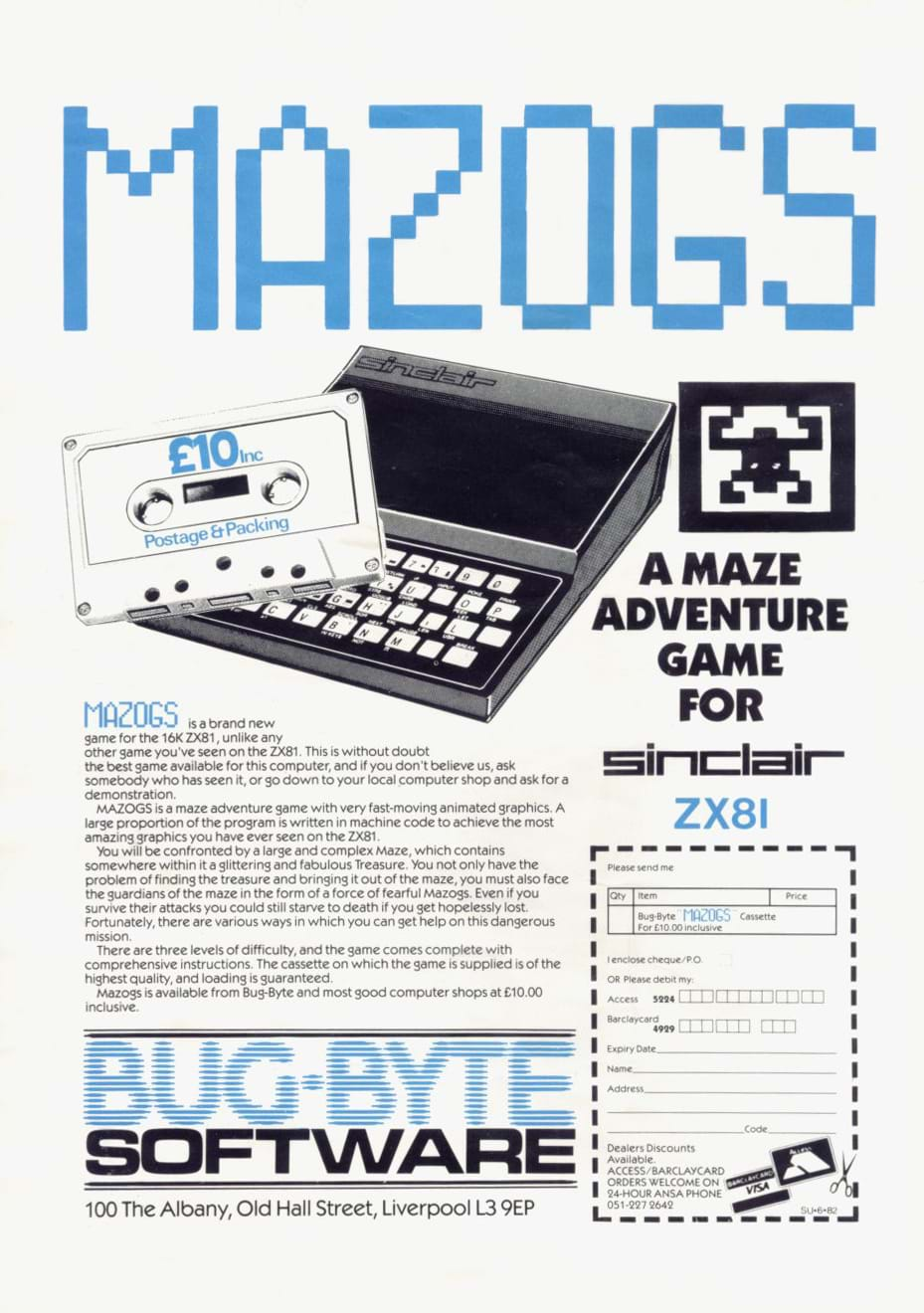 Mazogs Advert