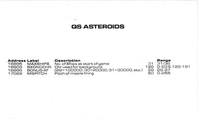 QS Asteroids Pokes